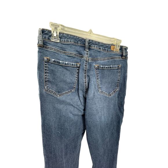 Sofia Vergara Medium Wash Distressed Blue Denim Flare Jeans Women's Size 10 - Picture 7 of 9